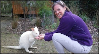 susie and white wallaby